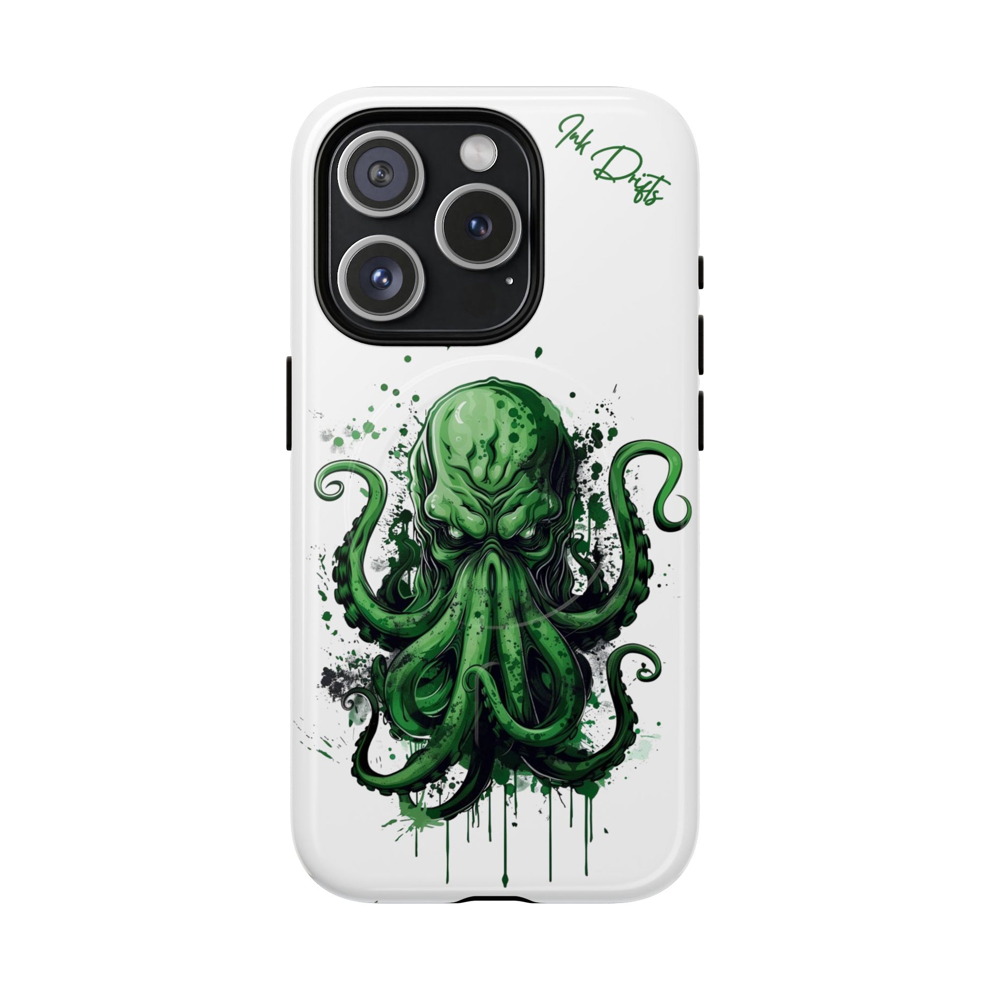 iPhone 15 Pro Glossy Phone Case - Kraken Fury | MagSafe iPhone Case