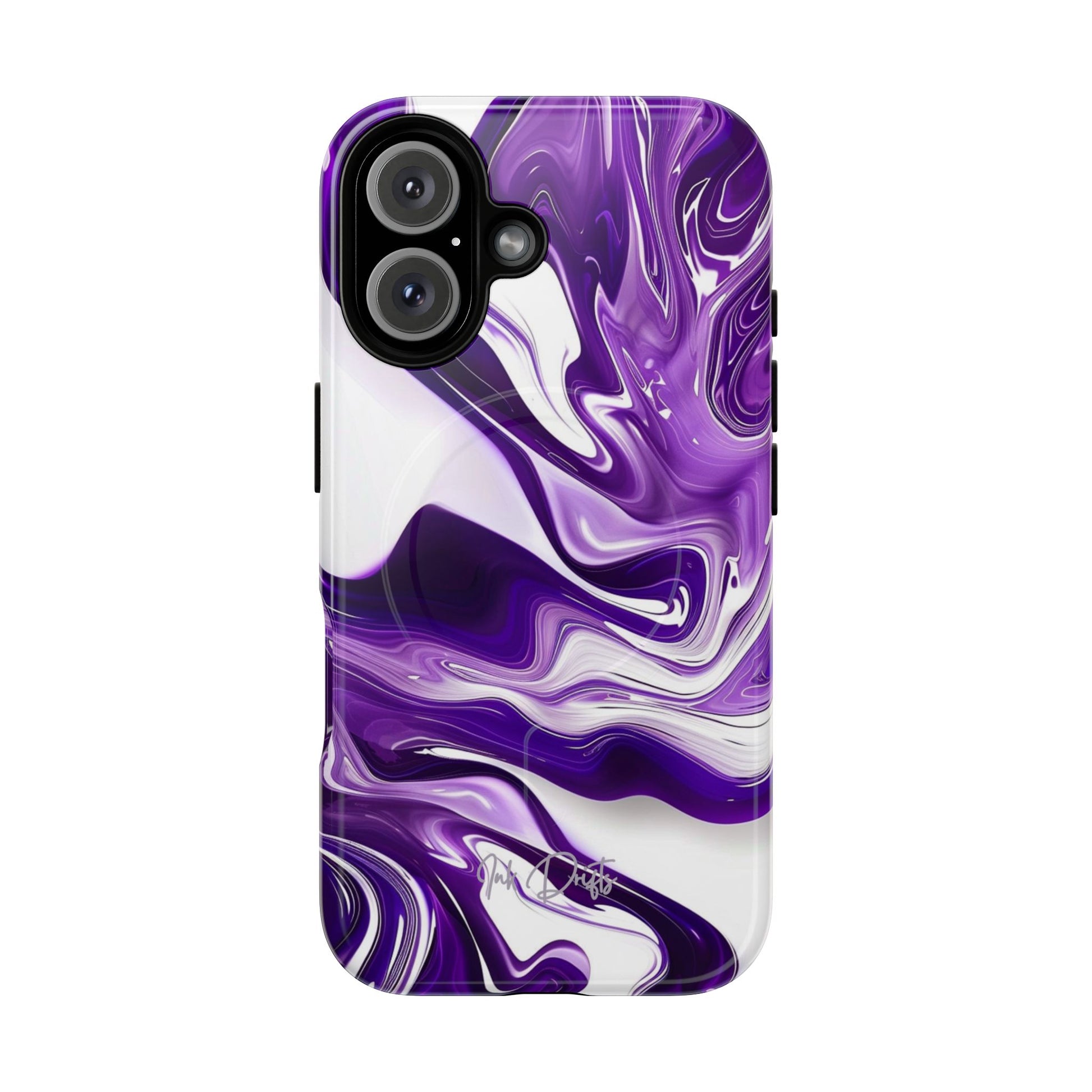 iPhone 16 Glossy Phone Case - Violet Vortex | MagSafe iPhone Case