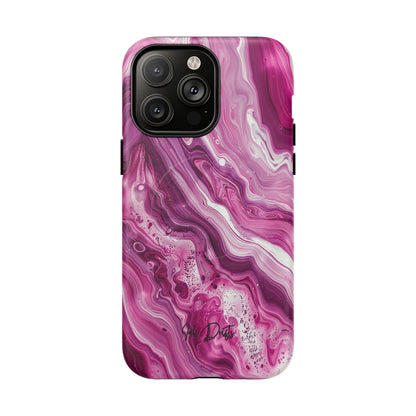 iPhone 14 Pro Max Matte Phone Case - Pink Marble | MagSafe iPhone Case