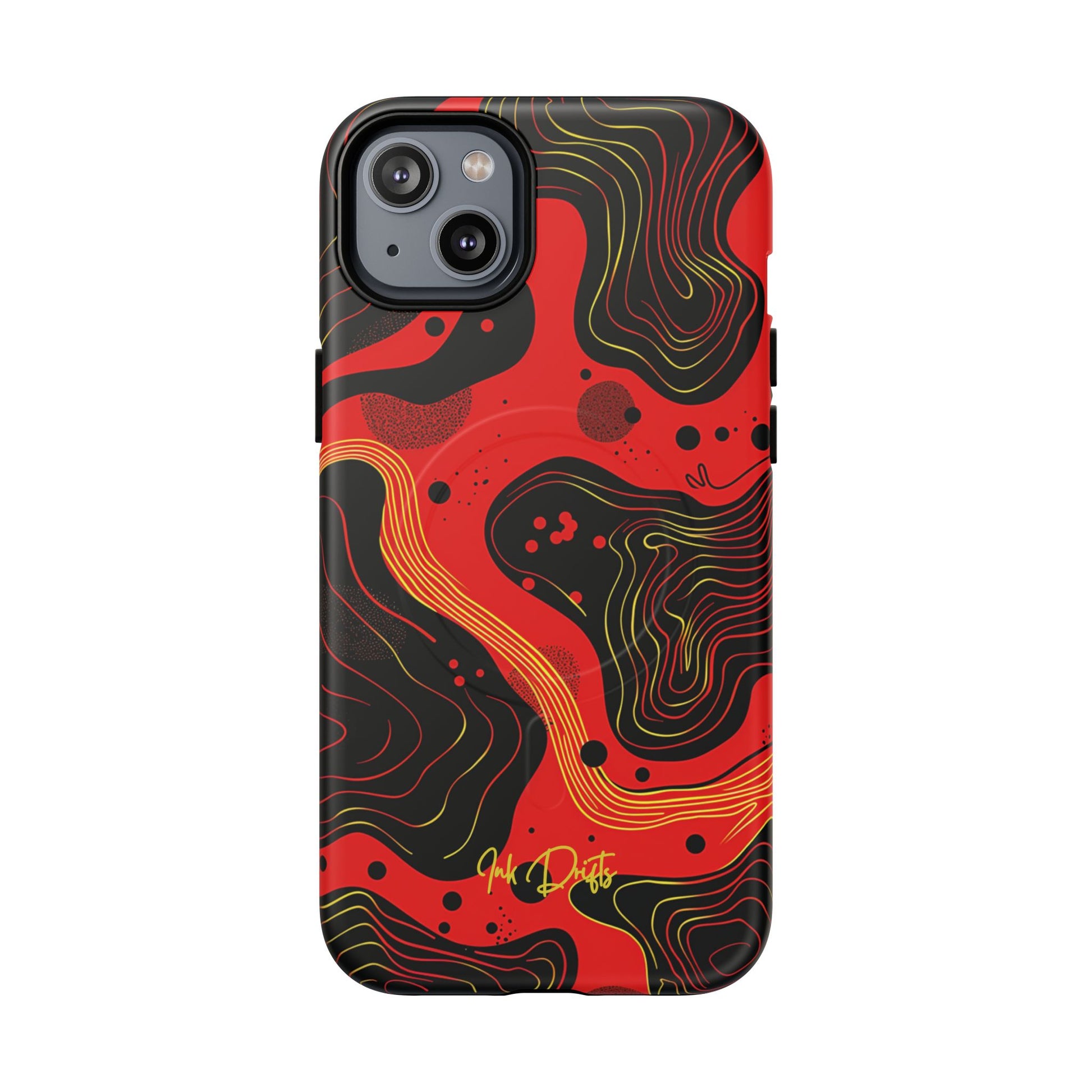 iPhone 14 Plus Matte Phone Case - Ember Waves | MagSafe iPhone Case