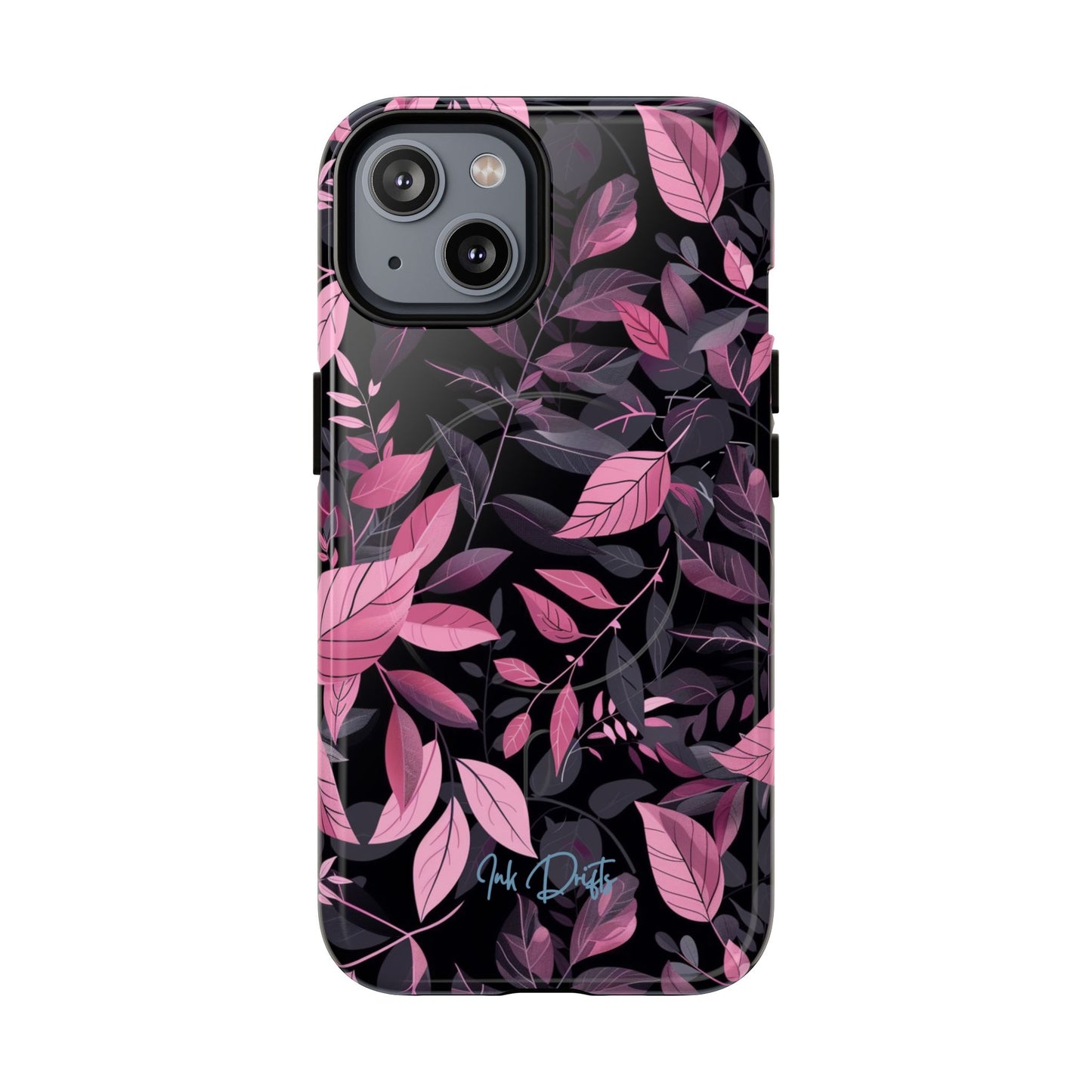 iPhone 14 Glossy Phone Case - Dusky Leaves | MagSafe iPhone Case