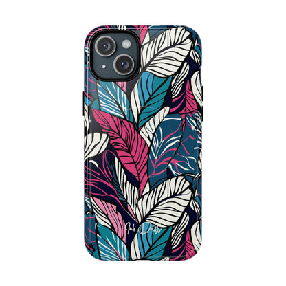 iPhone 15 Plus Glossy Phone Case - Leaf Symphony | MagSafe iPhone Case