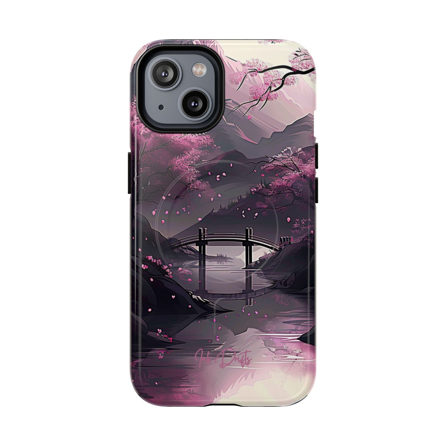 iPhone 14 Glossy Phone Case - Blossom Bridge | MagSafe iPhone Case