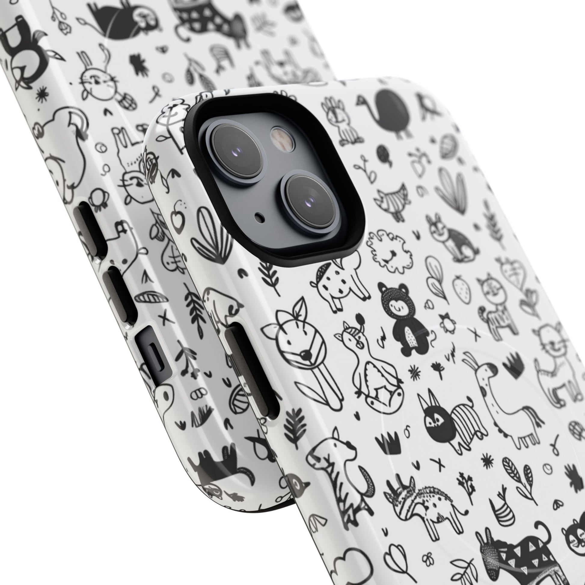 Phone Case - Doodle Zoo | MagSafe iPhone Case