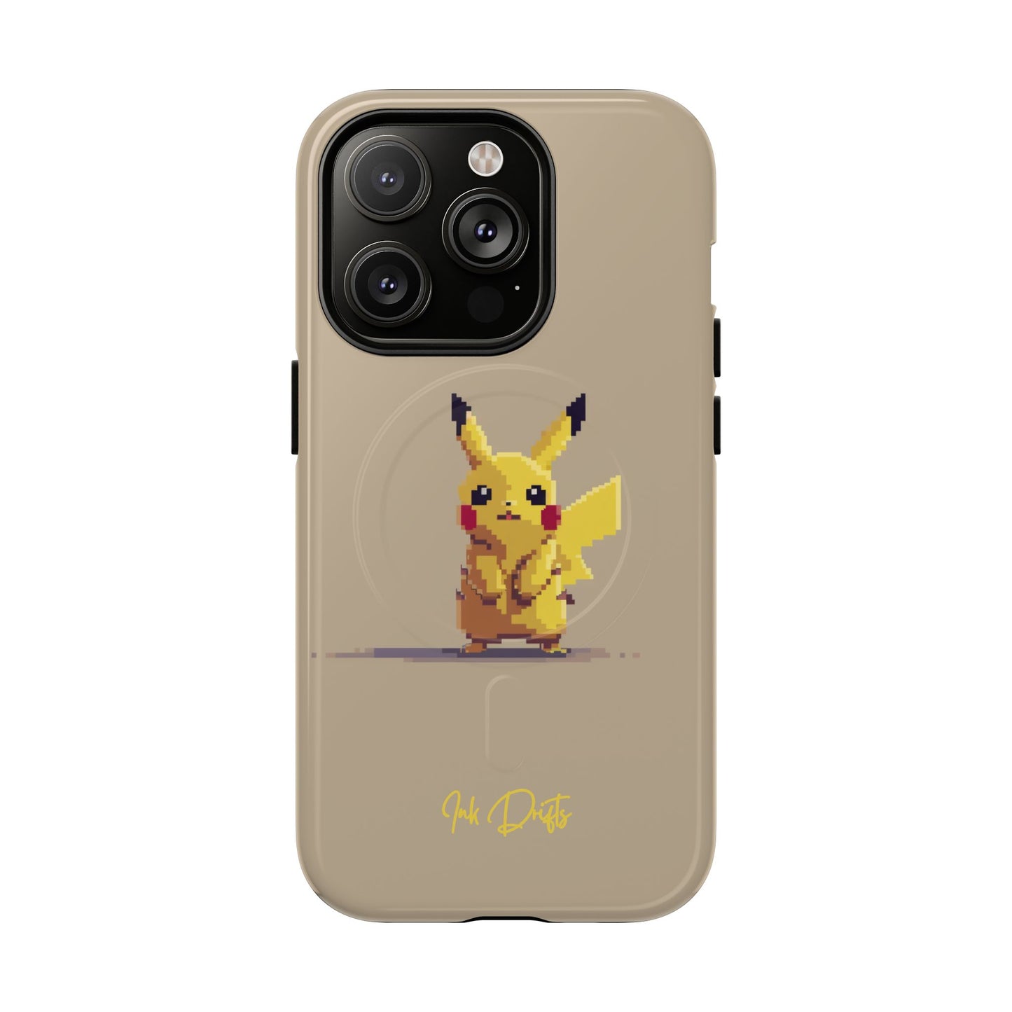 iPhone 14 Pro Glossy Phone Case - Pixel Pikachu 2 | MagSafe iPhone Case