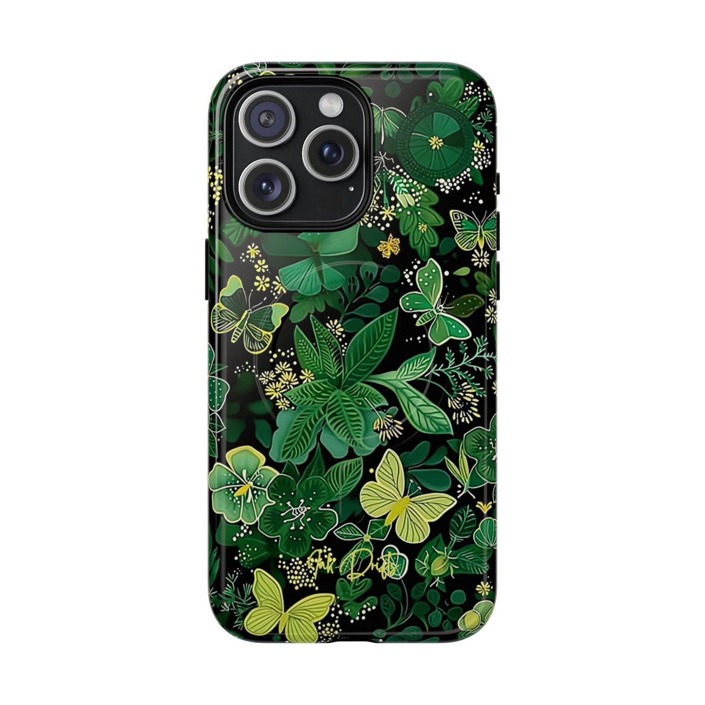 iPhone 15 Pro Max Glossy Phone Case - Spring Butterflies | MagSafe iPhone Case