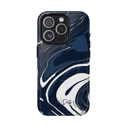 iPhone 15 Pro Glossy Phone Case - Marble Swirl | MagSafe iPhone Case