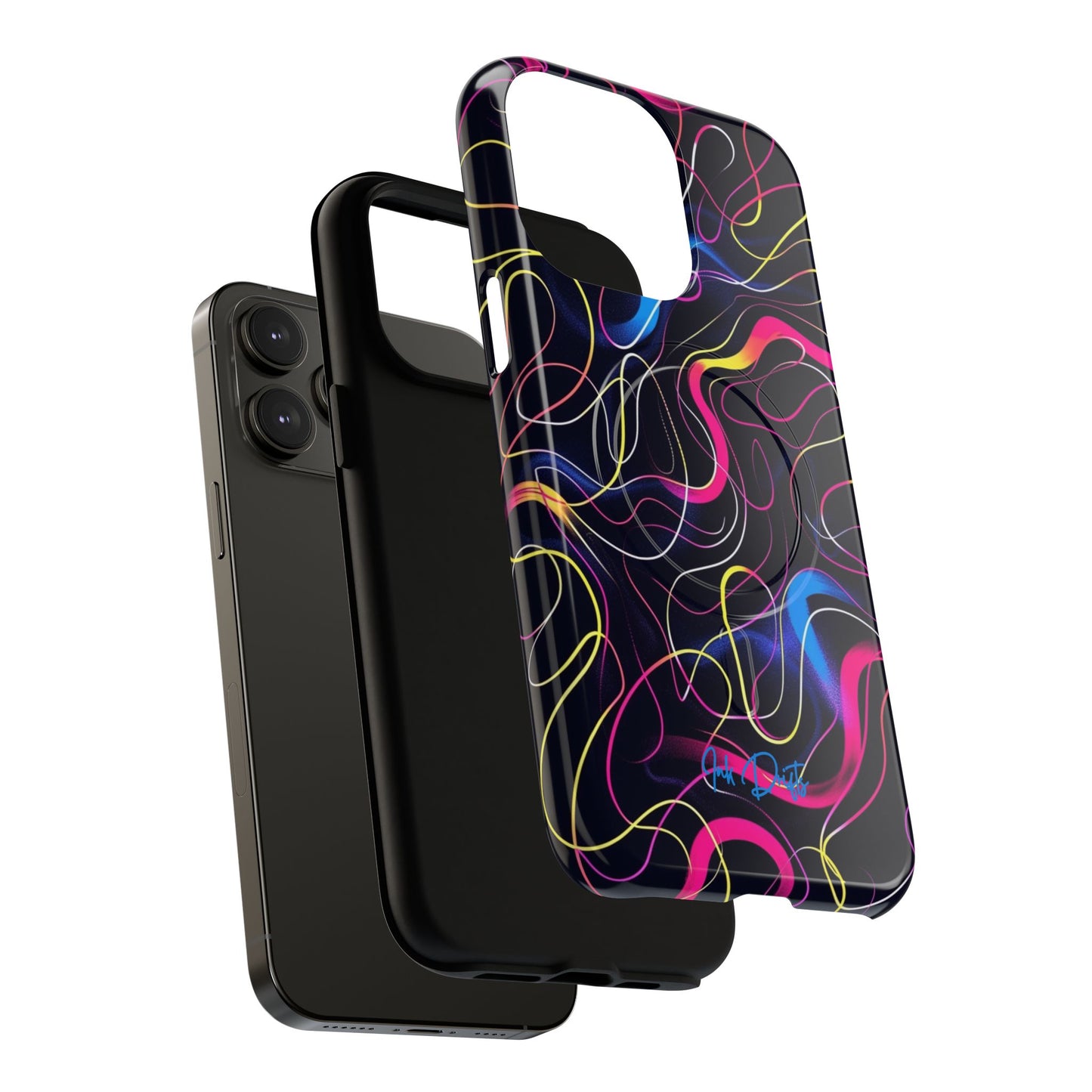 Phone Case - Neon Tangles | MagSafe iPhone Case