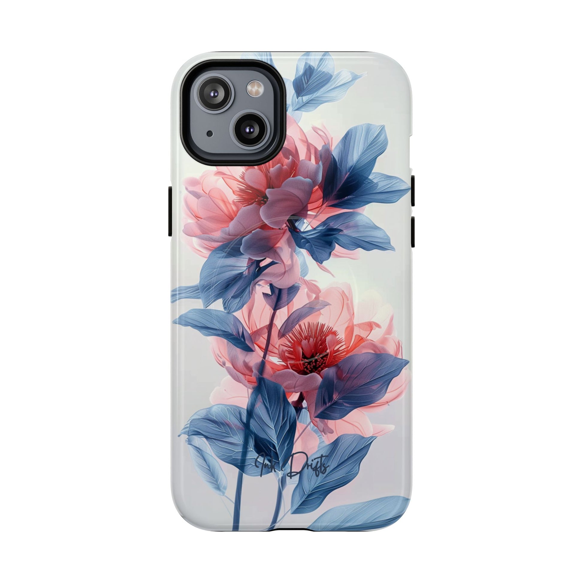 iPhone 14 Plus Glossy Phone Case - Ethereal Blooms | MagSafe iPhone Case