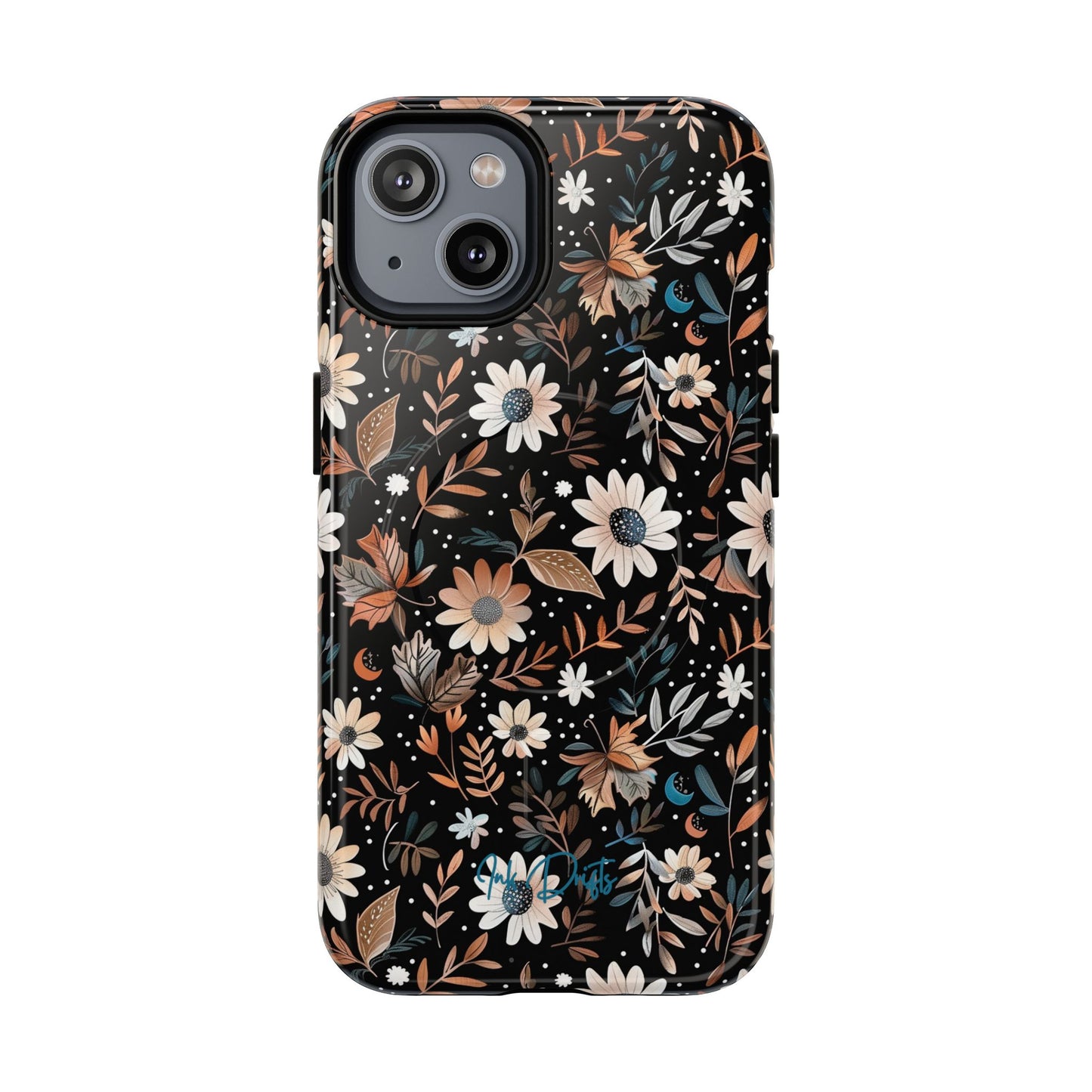 iPhone 14 Glossy Phone Case - Midnight Meadow | MagSafe iPhone Case