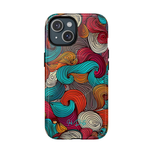 iPhone 15 Glossy Phone Case - Vivid Curls | MagSafe iPhone Case