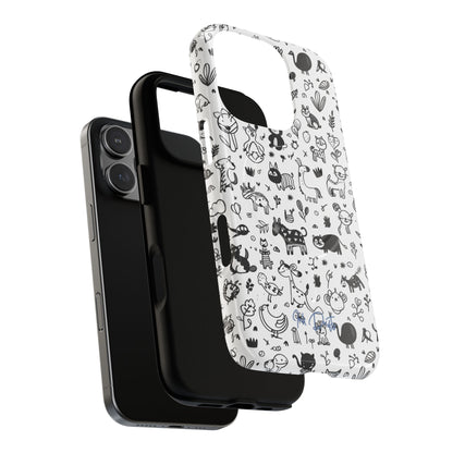 Phone Case - Doodle Zoo | MagSafe iPhone Case