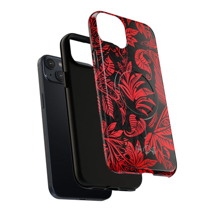 Phone Case - Crimson Jungle | MagSafe iPhone Case