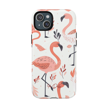 iPhone 15 Plus Matte Phone Case - Flamingo Paradise | MagSafe iPhone Case