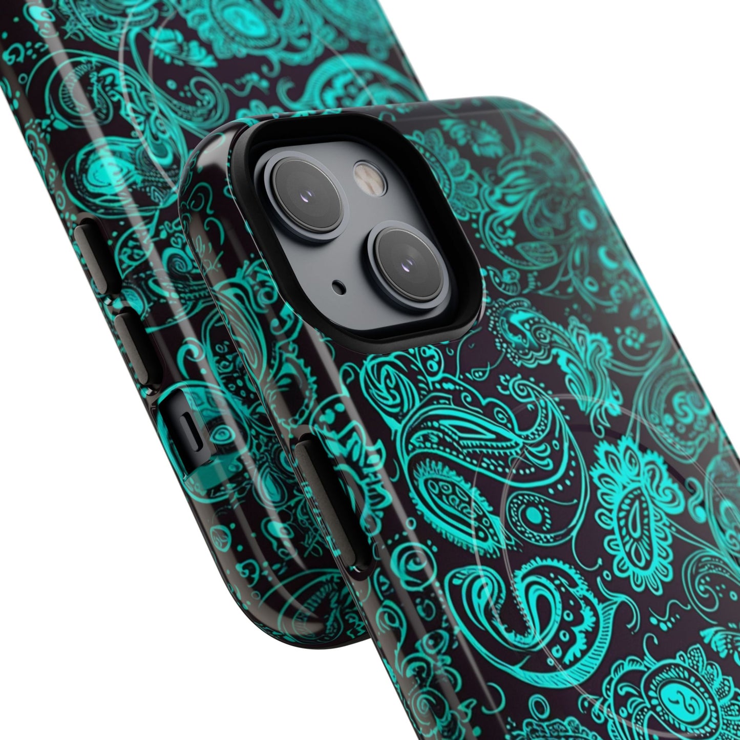 Phone Case - Teal Paisley | MagSafe iPhone Case