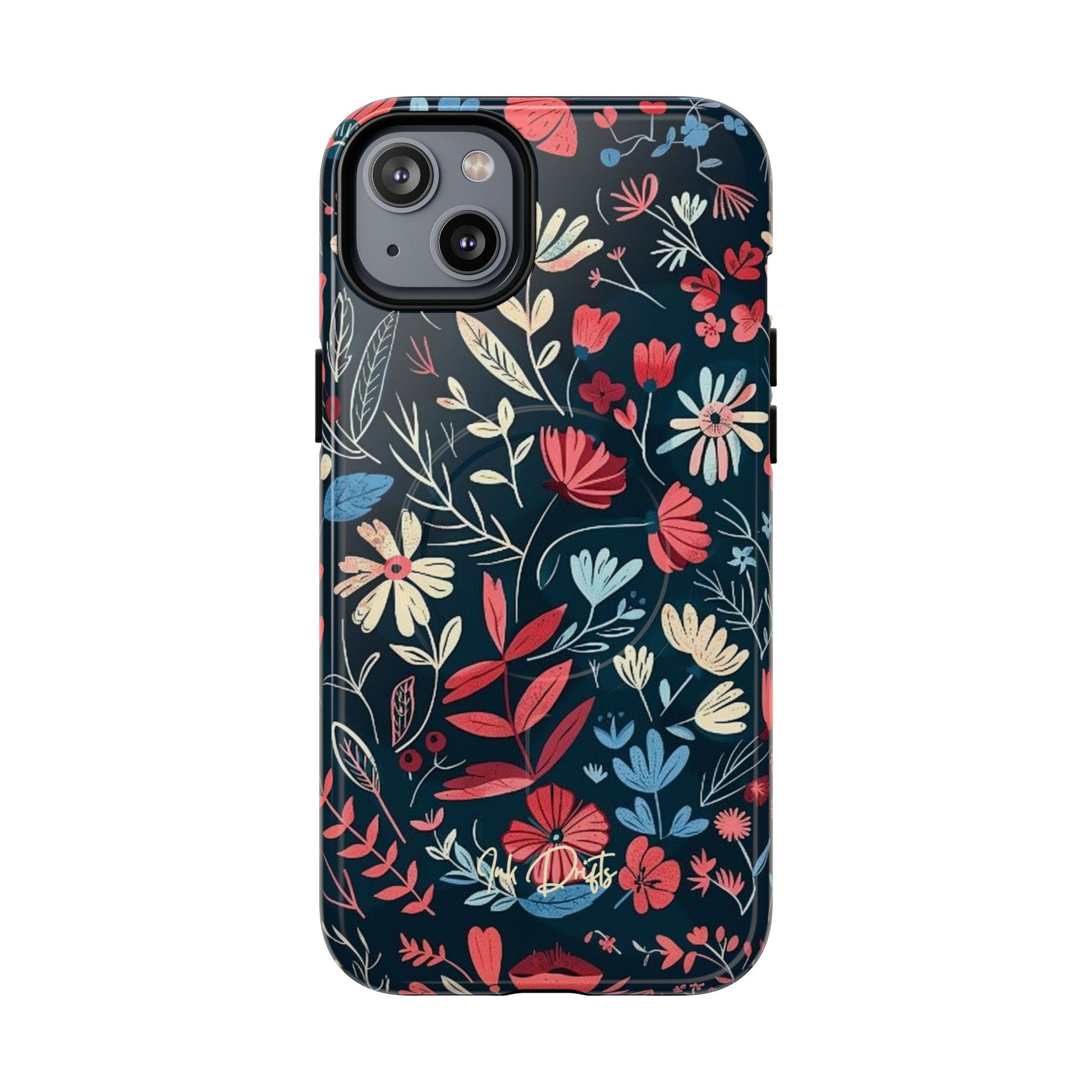 iPhone 14 Plus Glossy Phone Case - Twilight Petals | MagSafe iPhone Case