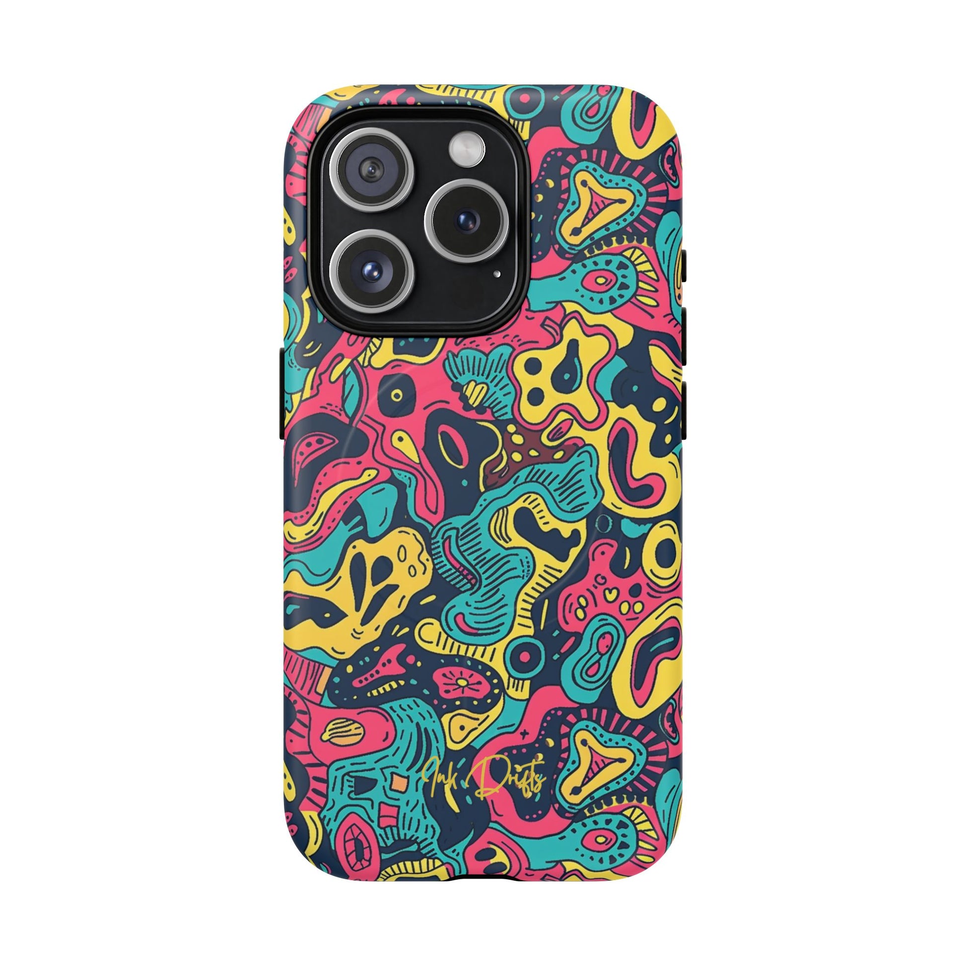 iPhone 15 Pro Matte Phone Case - Psychedelic Pop | MagSafe iPhone Case