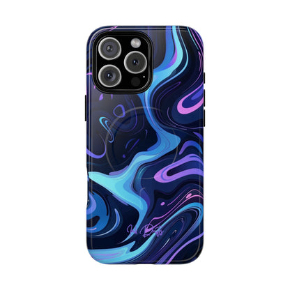 iPhone 16 Pro Max Glossy Phone Case - Cosmic Flow | MagSafe iPhone Case