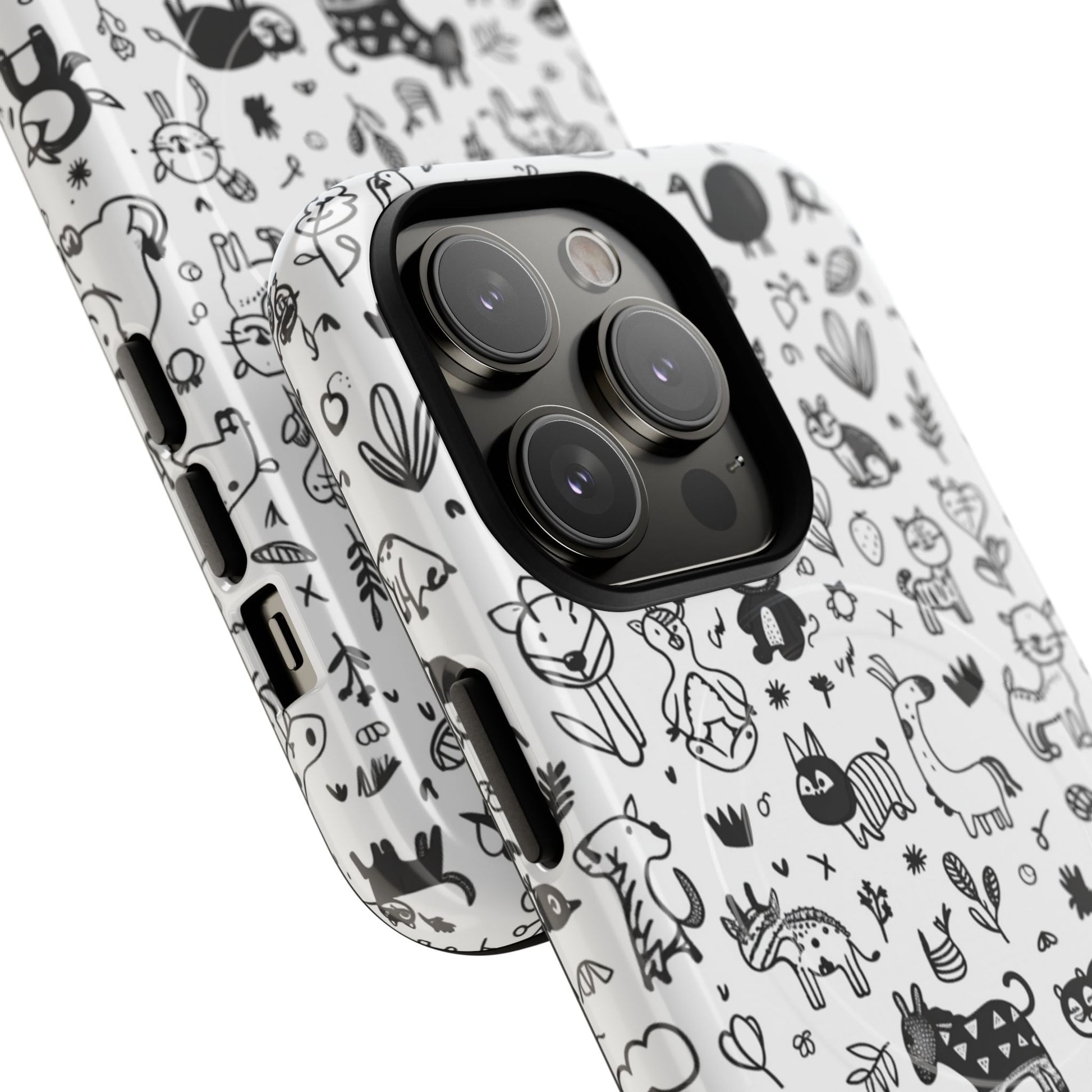 Phone Case - Doodle Zoo | MagSafe iPhone Case