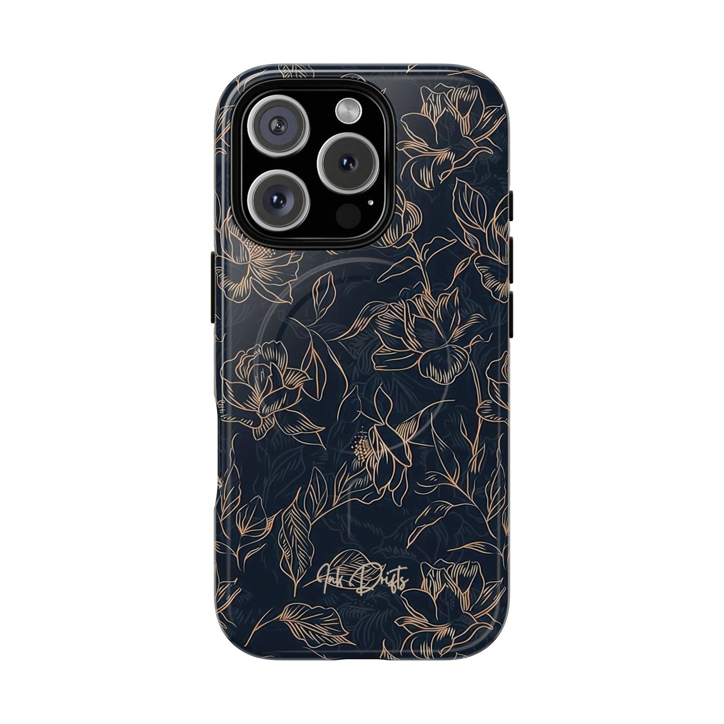 iPhone 16 Pro Glossy Phone Case - Golden Elegance | MagSafe iPhone Case