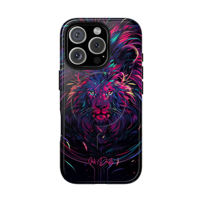 iPhone 16 Pro Glossy Phone Case - Neon Majesty | MagSafe iPhone Case