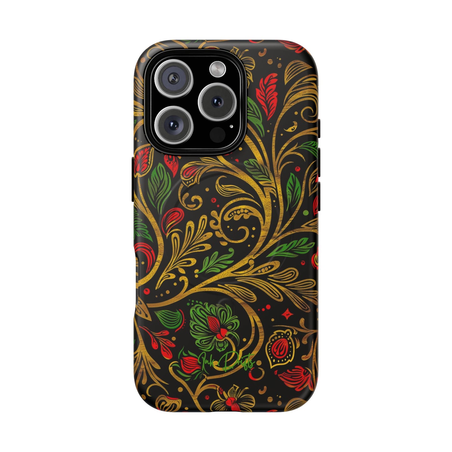 iPhone 16 Pro Matte Phone Case - Golden Vines | MagSafe iPhone Case