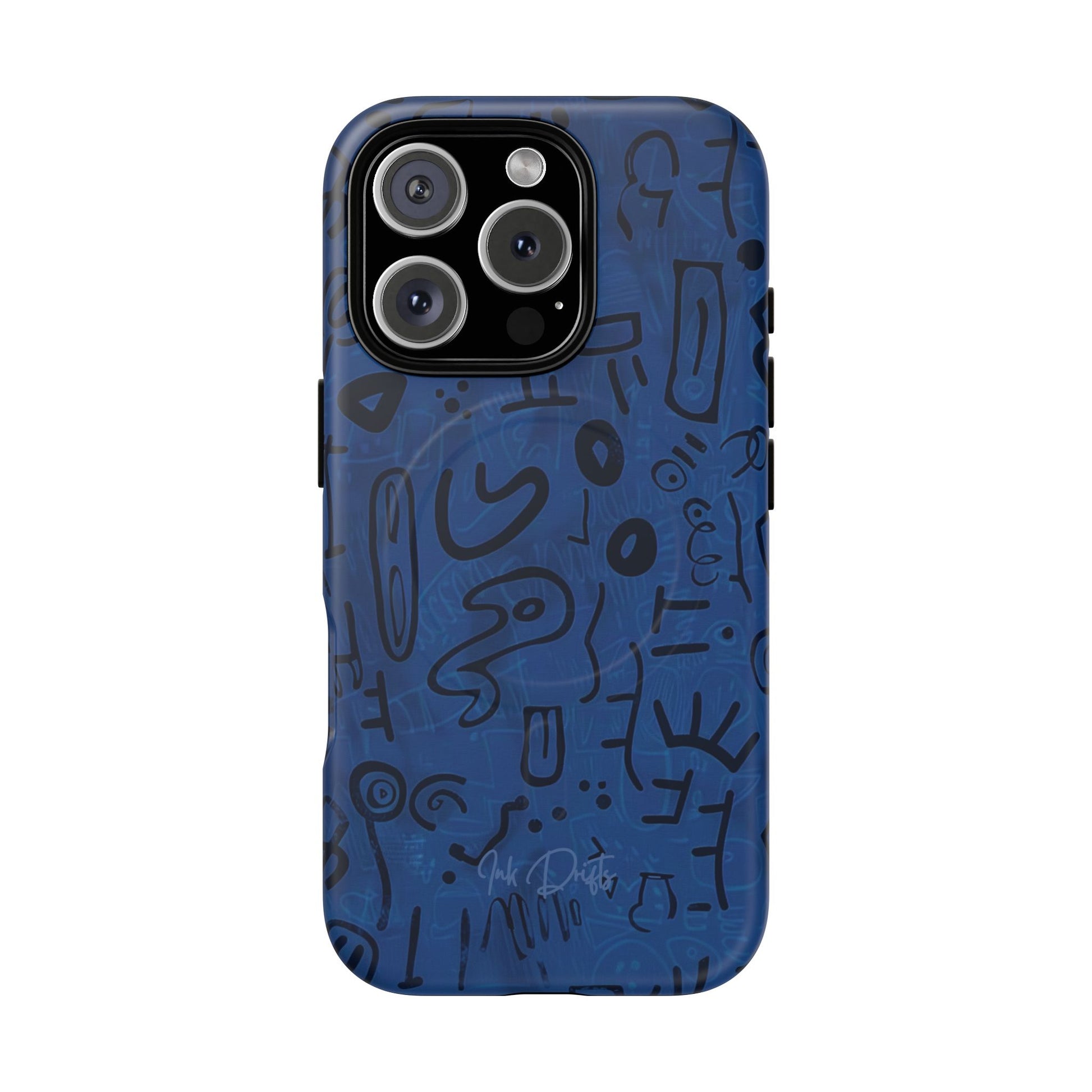 iPhone 16 Pro Matte Phone Case - Nocturnal Scribbles | MagSafe iPhone Case