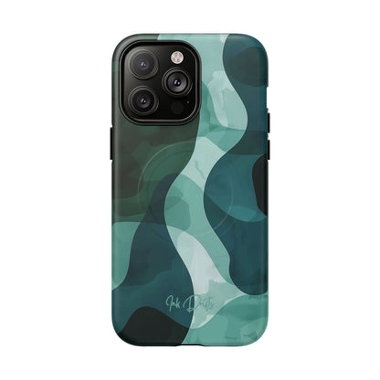 iPhone 14 Pro Max Matte Phone Case - Verdant Waves | MagSafe iPhone Case