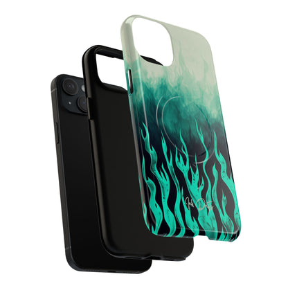 Phone Case - Teal Inferno | MagSafe iPhone Case