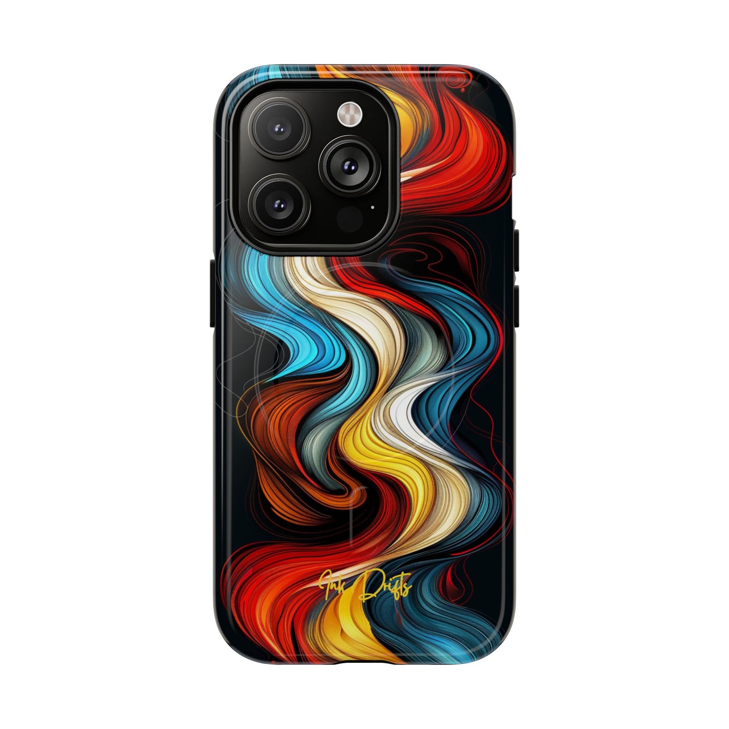 iPhone 14 Pro Glossy Phone Case - Tangled Colors | MagSafe iPhone Case