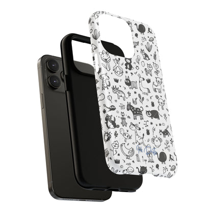 Phone Case - Doodle Zoo | MagSafe iPhone Case