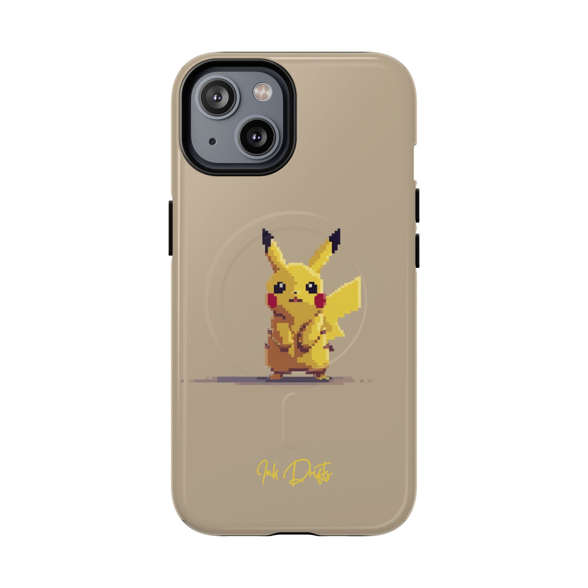 iPhone 14 Glossy Phone Case - Pixel Pikachu 2 | MagSafe iPhone Case