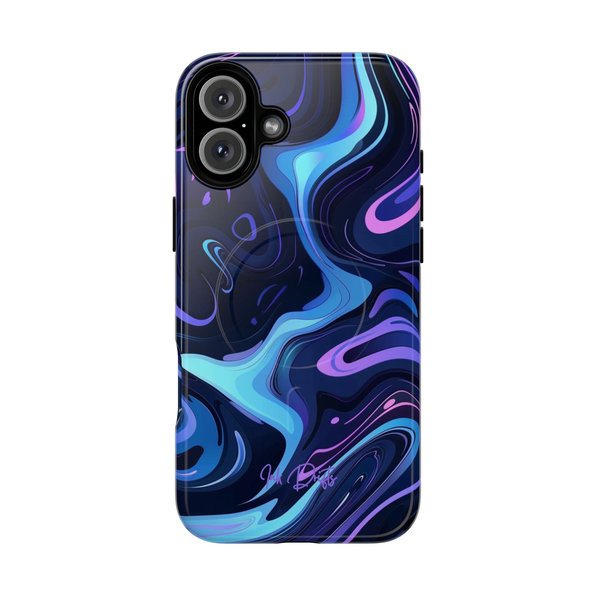 iPhone 16 Plus Glossy Phone Case - Cosmic Flow | MagSafe iPhone Case