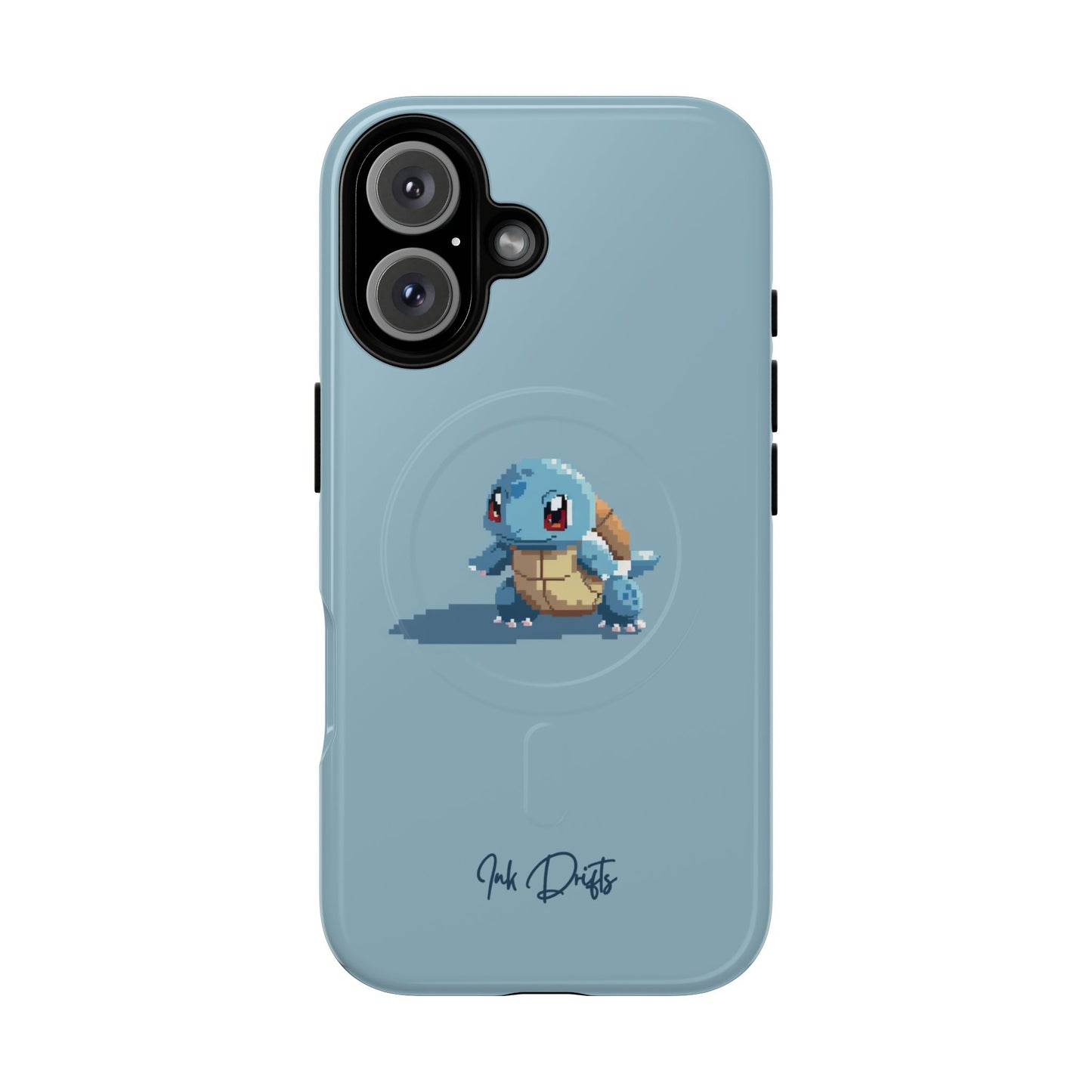 iPhone 16 Glossy Phone Case - Pixel Squirtle | MagSafe iPhone Case