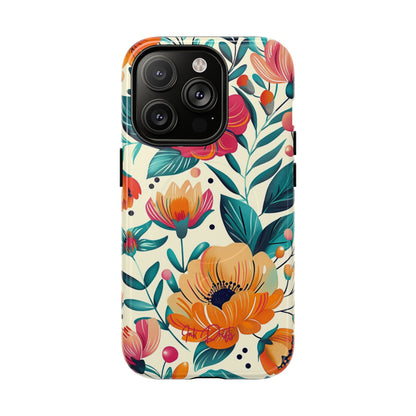 iPhone 14 Pro Glossy Phone Case - Floral Garden | MagSafe iPhone Case