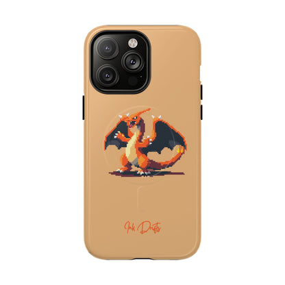 iPhone 14 Pro Max Glossy Phone Case - Pixel Charizard | MagSafe iPhone Case