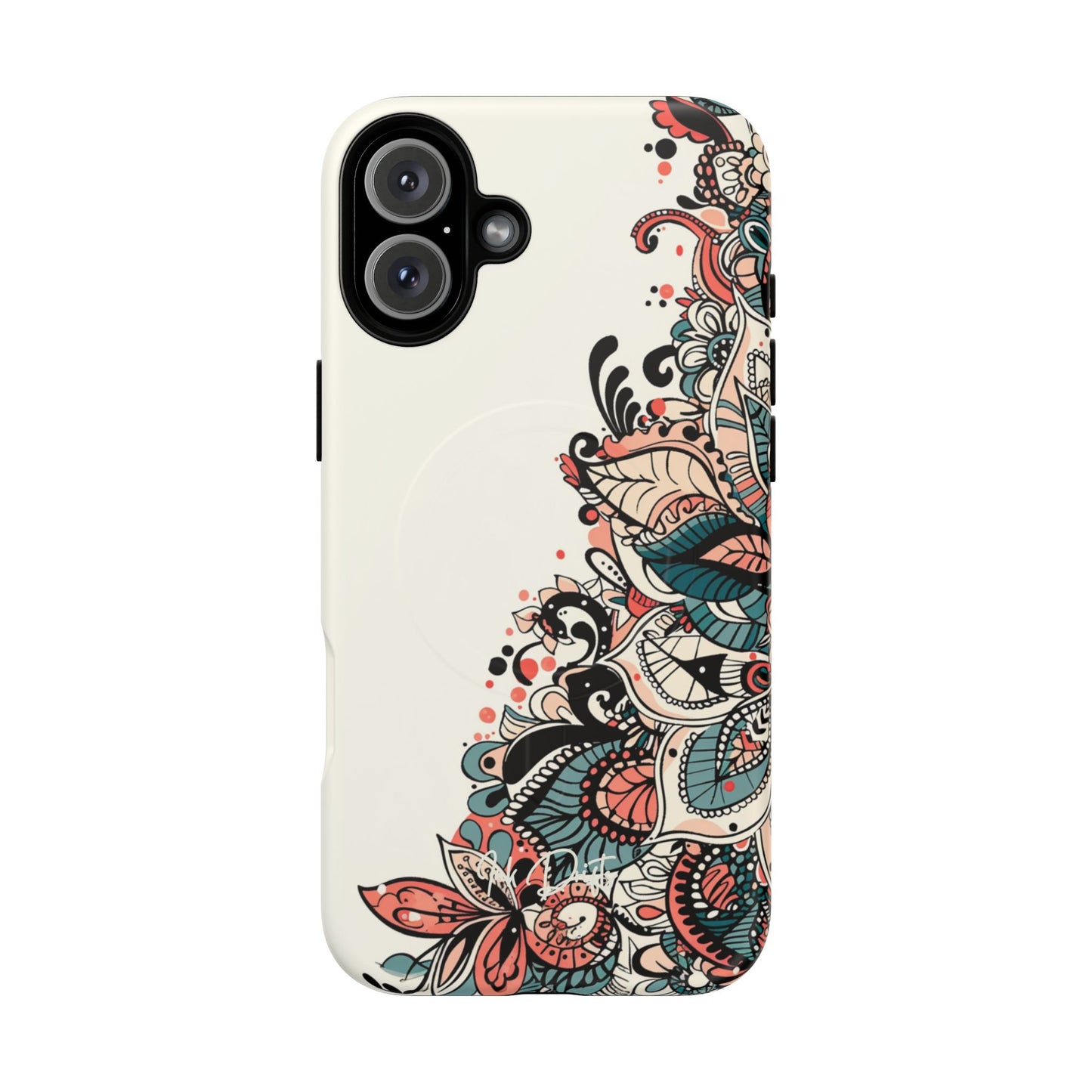 iPhone 16 Plus Matte Phone Case - Floral Cascade | MagSafe iPhone Case