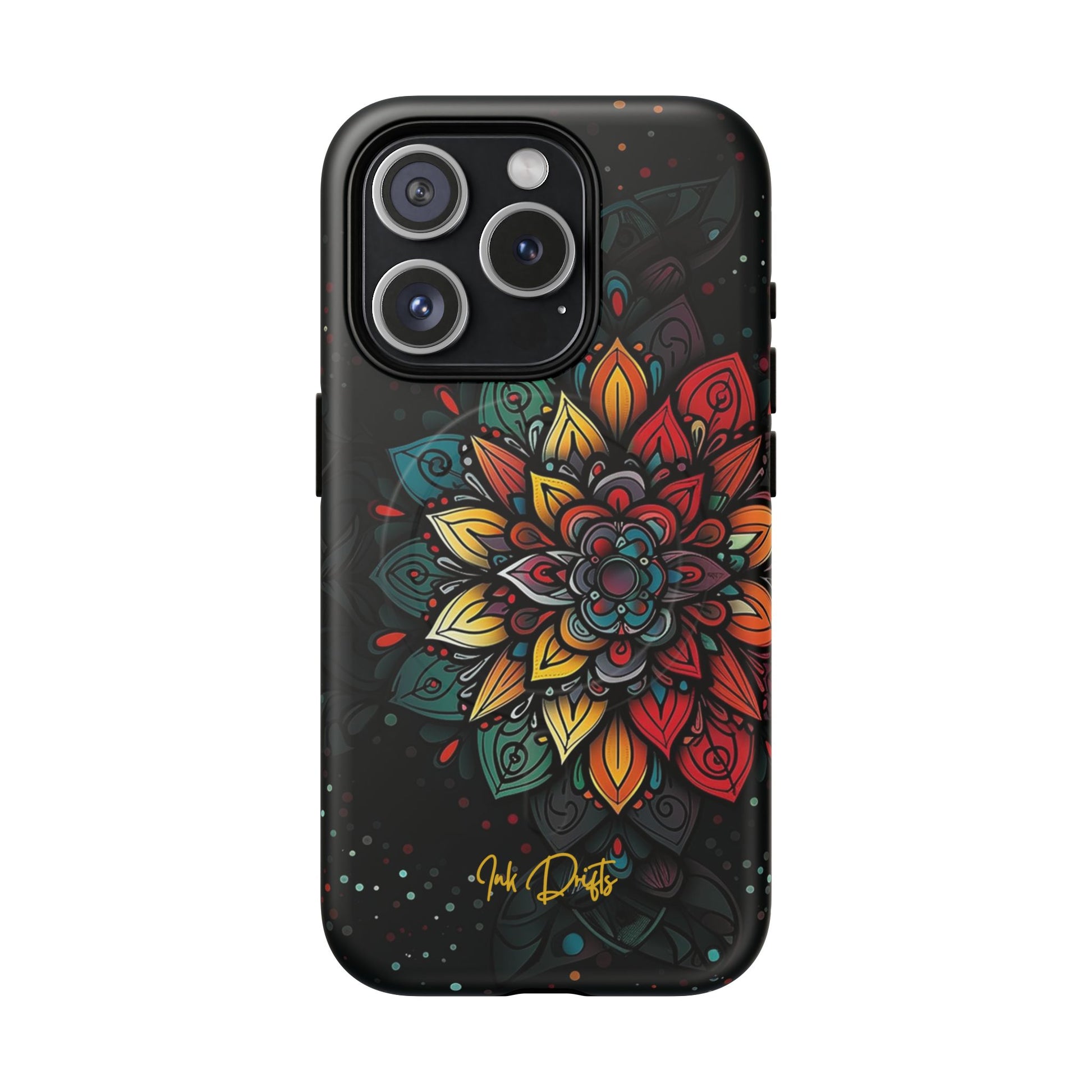 iPhone 15 Pro Matte Phone Case - Mandala Radiance | MagSafe iPhone Case