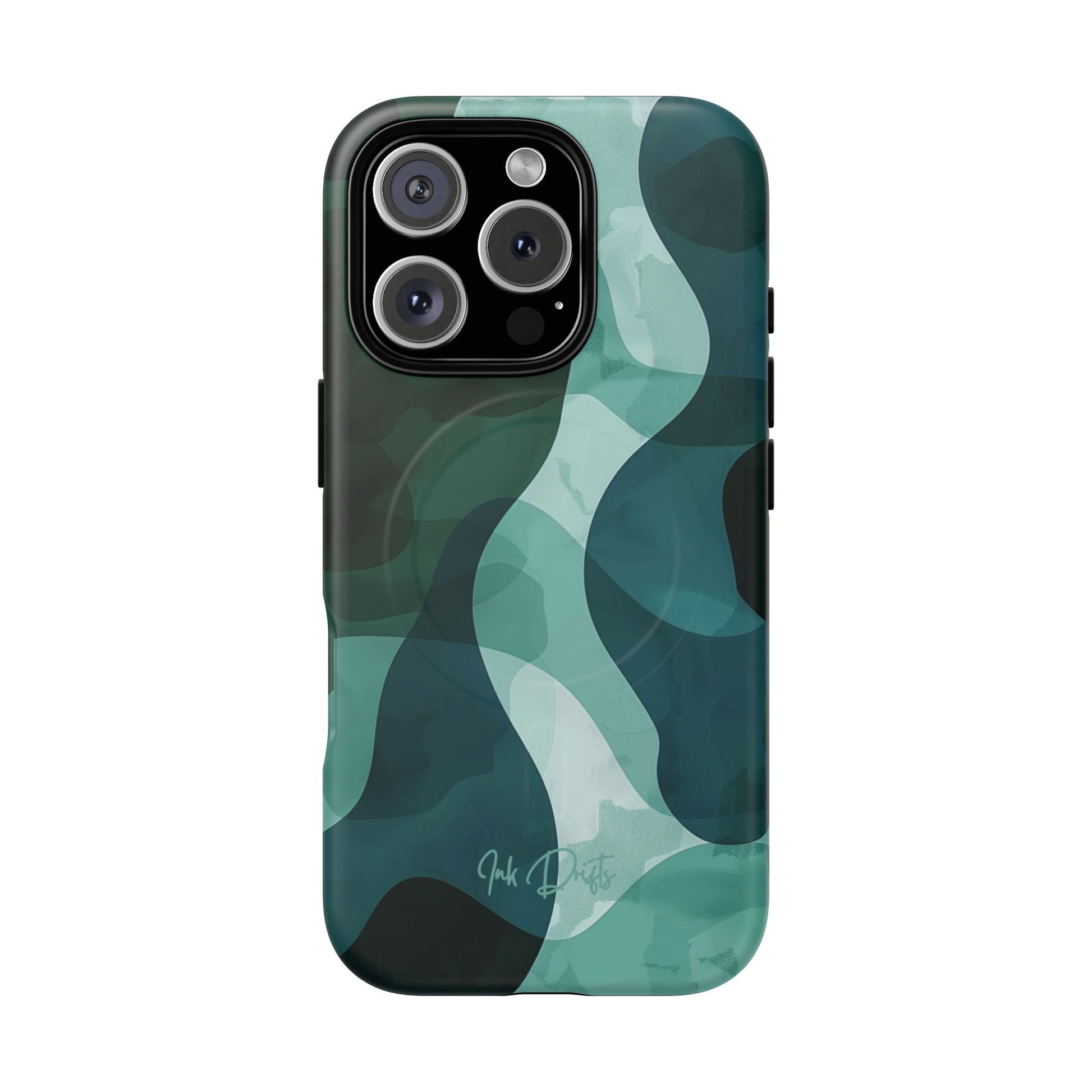 iPhone 16 Pro Matte Phone Case - Verdant Waves | MagSafe iPhone Case