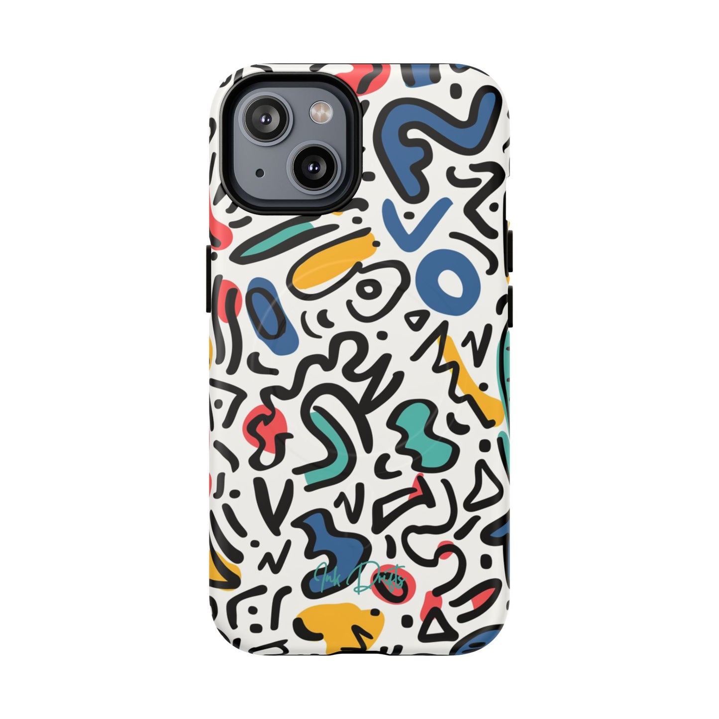 iPhone 14 Matte Phone Case - Playful Doodles | MagSafe iPhone Case