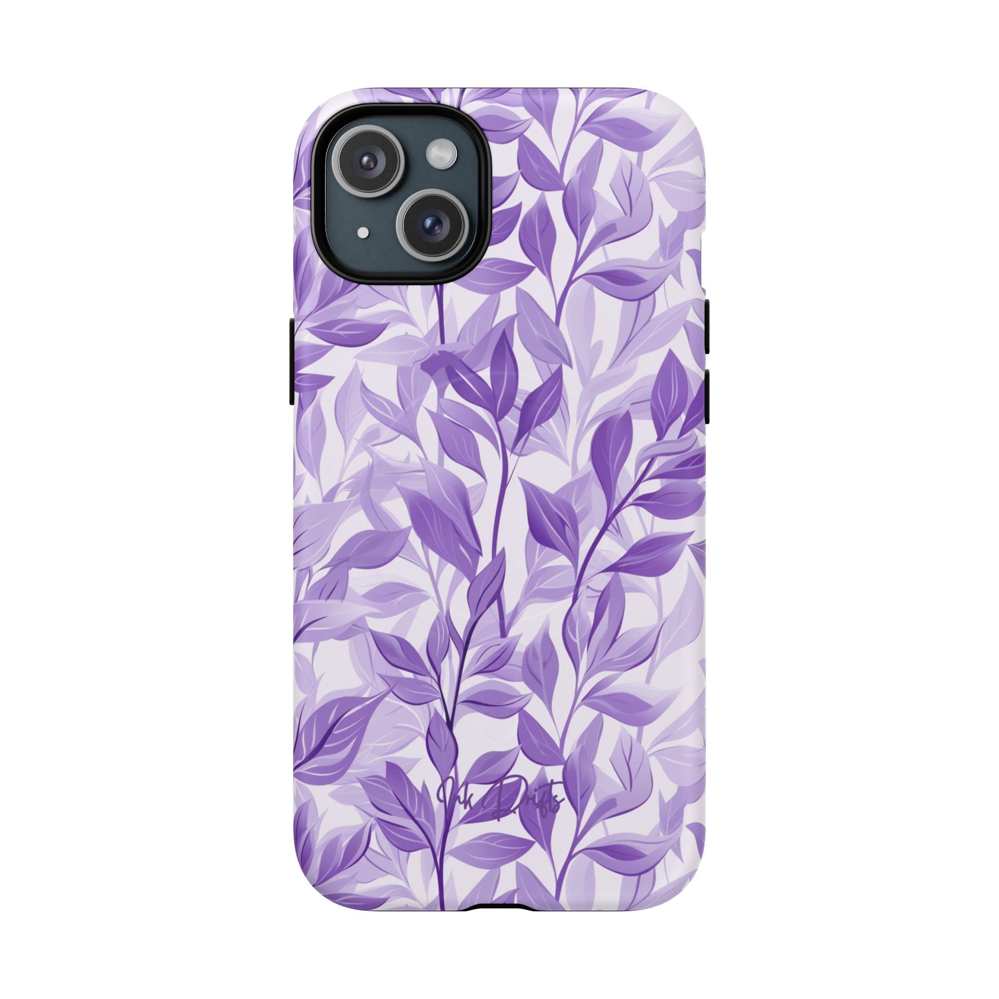 iPhone 15 Plus Matte Phone Case - Lavender Leaves | MagSafe iPhone Case