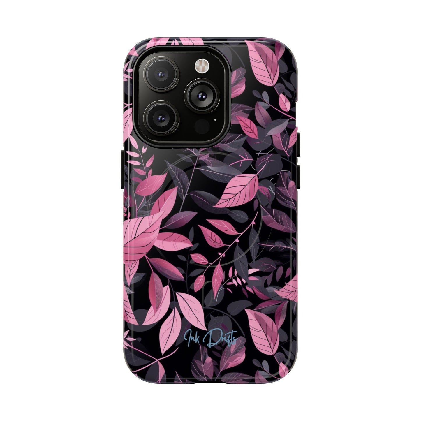 iPhone 14 Pro Glossy Phone Case - Dusky Leaves | MagSafe iPhone Case