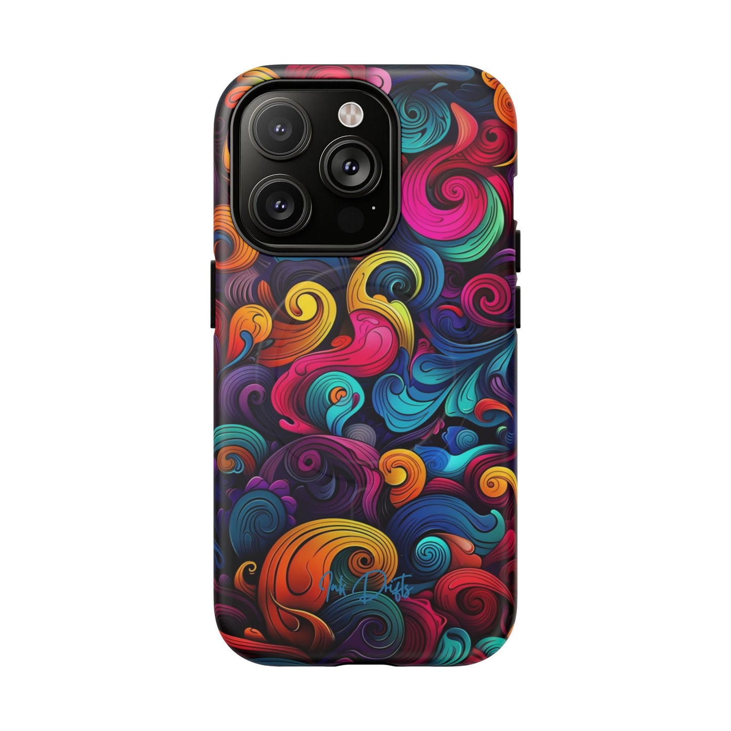 iPhone 14 Pro Matte Phone Case - Psychedelic Waves | MagSafe iPhone Case