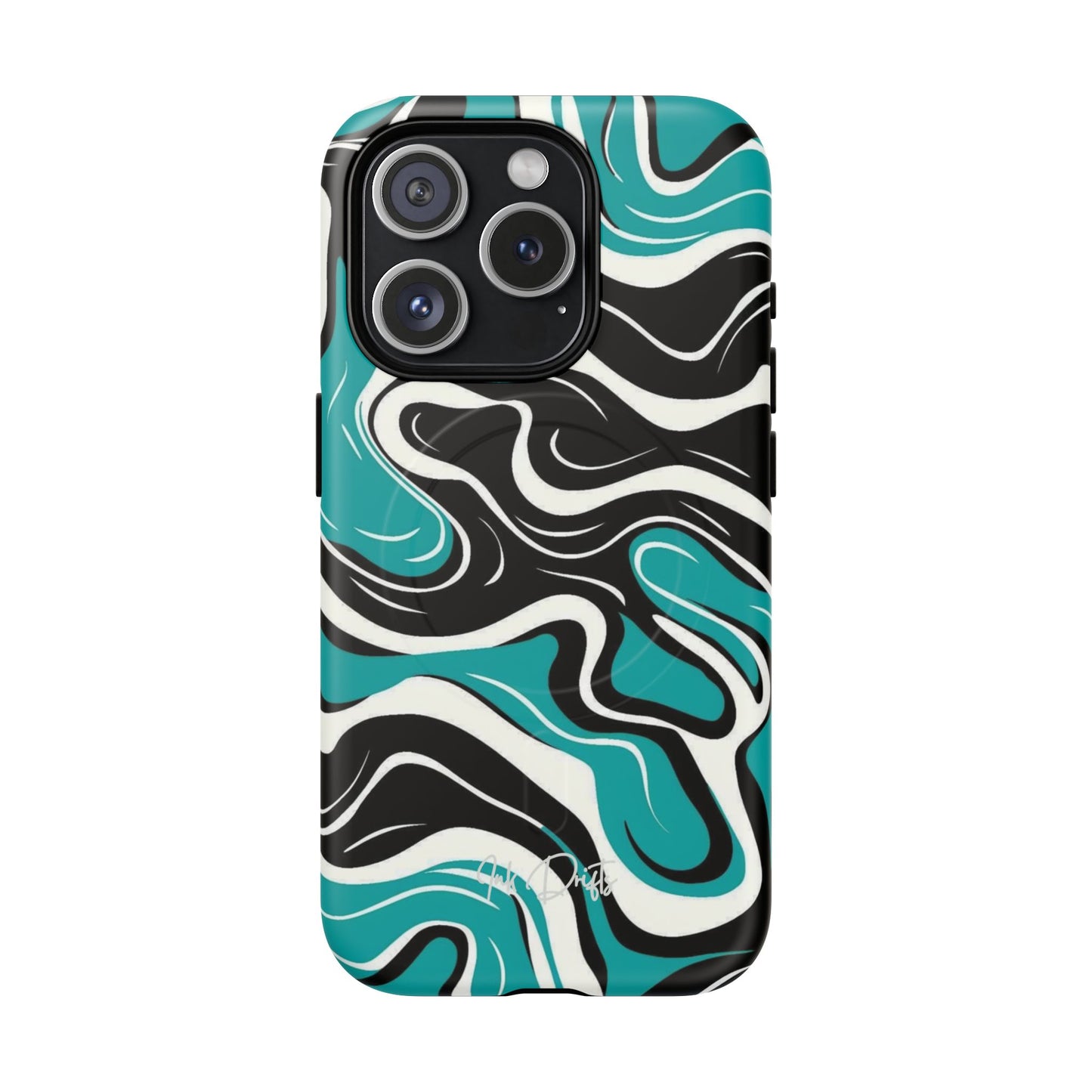 iPhone 15 Pro Matte Phone Case - Teal Tempest | MagSafe iPhone Case