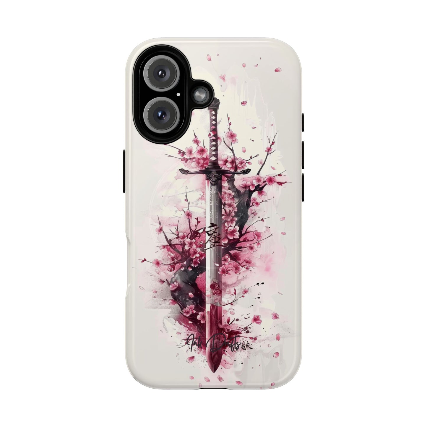 iPhone 16 Glossy Phone Case - Sakura Blade | MagSafe iPhone Case