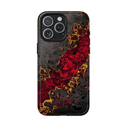 iPhone 15 Pro Max Glossy Phone Case - Volcanic Veins | MagSafe iPhone Case