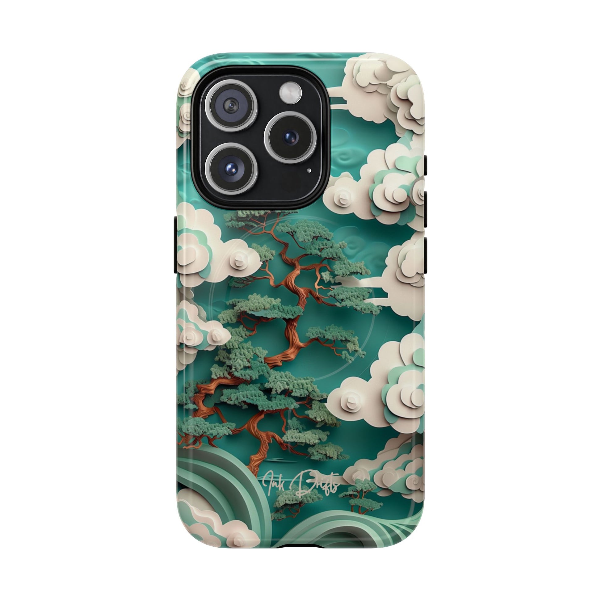 iPhone 15 Pro Glossy Phone Case - Celestial Bonsai | MagSafe iPhone Case