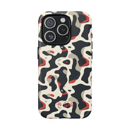 iPhone 15 Pro Matte Phone Case - Cream Red Camo | MagSafe iPhone Case