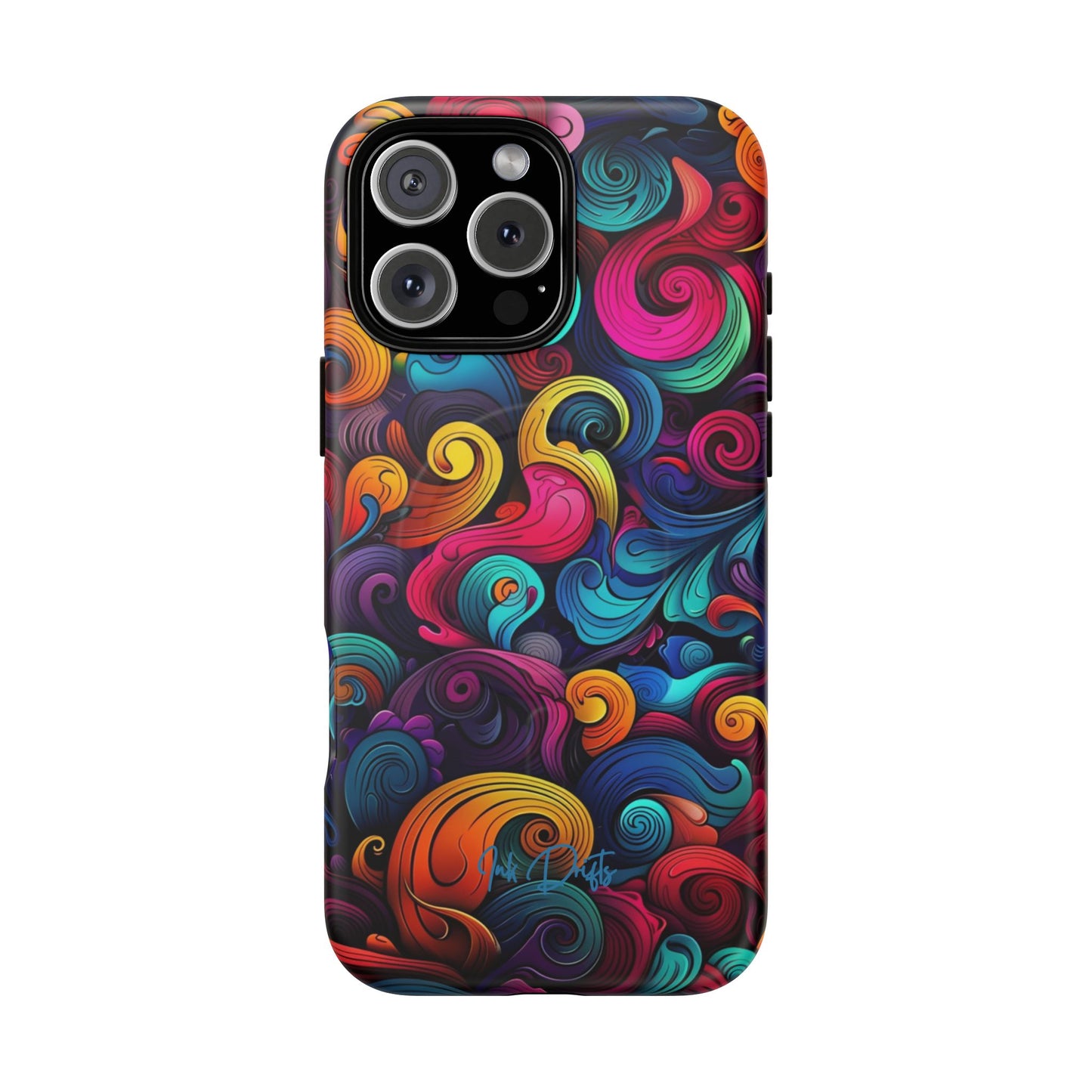 iPhone 16 Pro Max Matte Phone Case - Psychedelic Waves | MagSafe iPhone Case