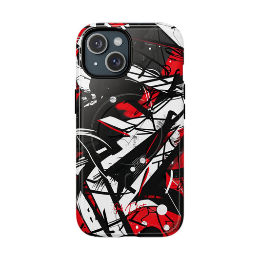 iPhone 15 Glossy Phone Case - Urban Chaos | MagSafe iPhone Case